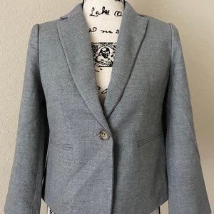 ANN TAYLOR - GREY BLAZER - SZ 2 PETITE
